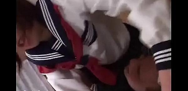  Japanese schoolgirl beating and pegging classmate